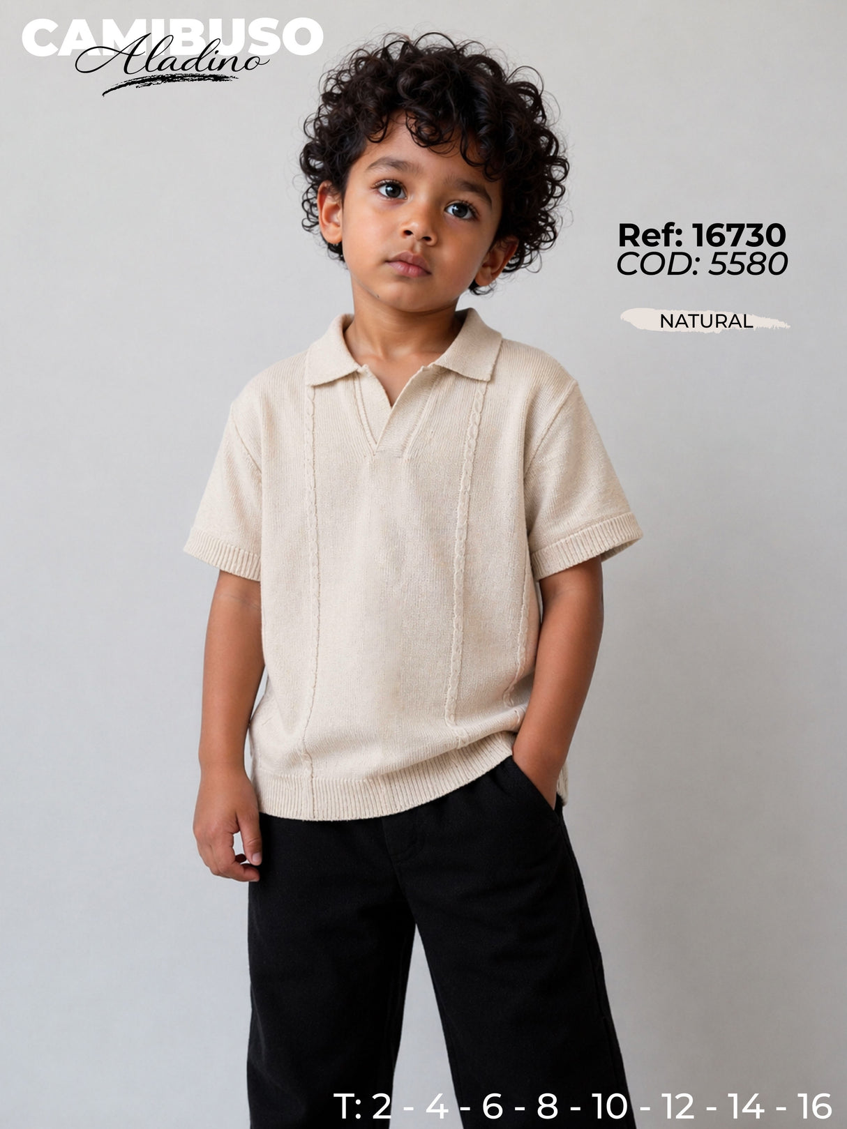 camibuso aladino natural niño