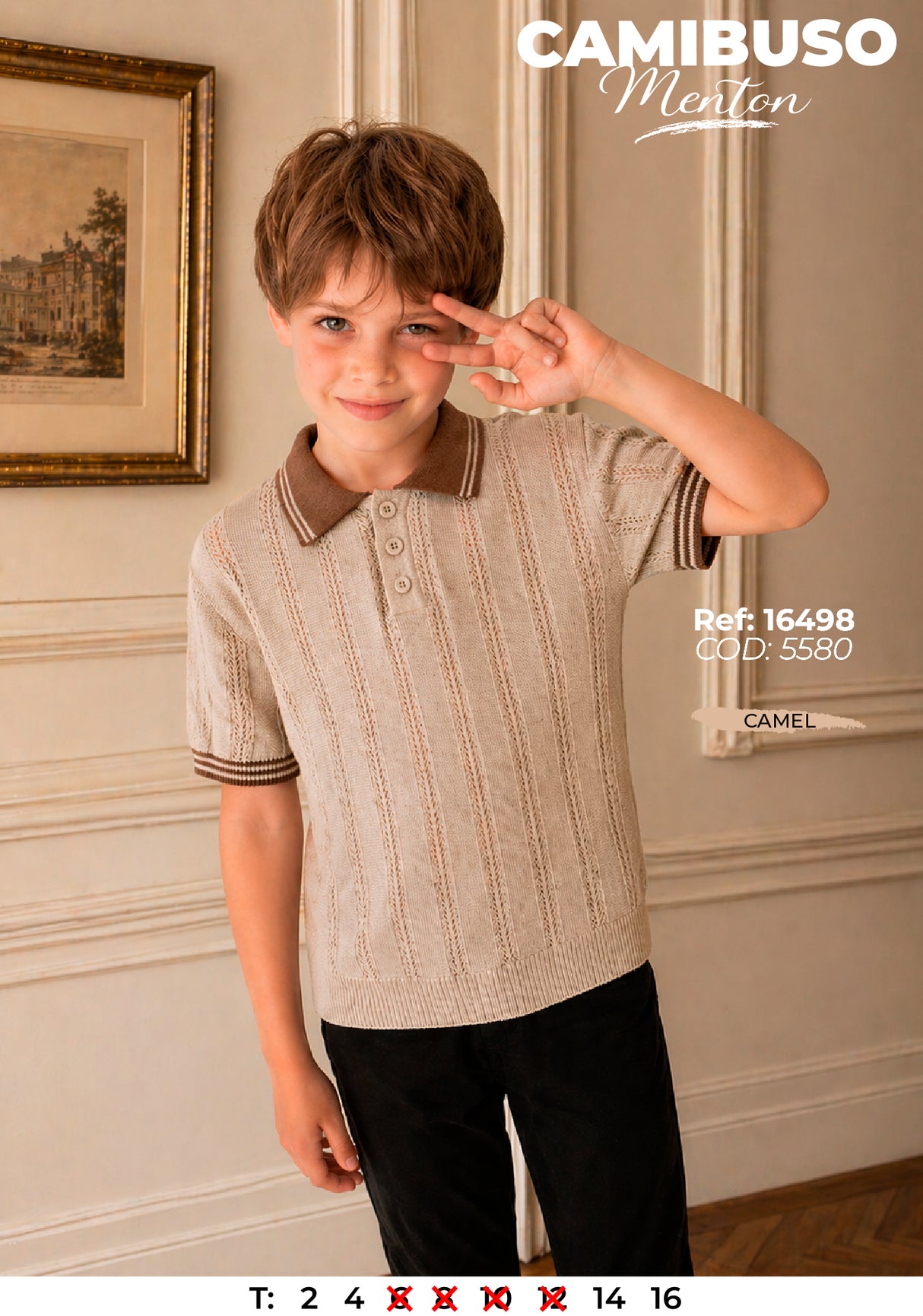 camibuso menton camel niño
