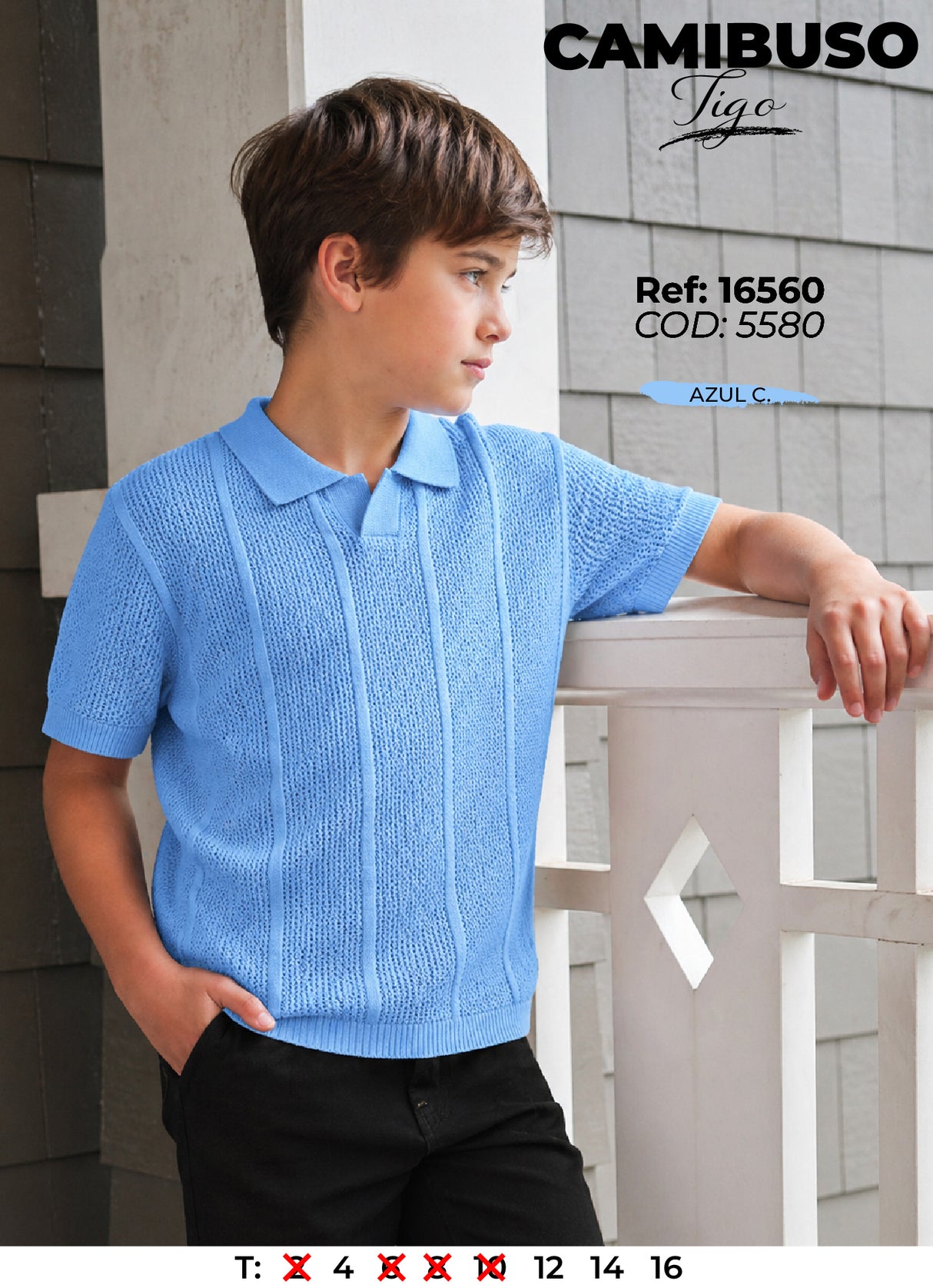 camibuso tigo azul c niño