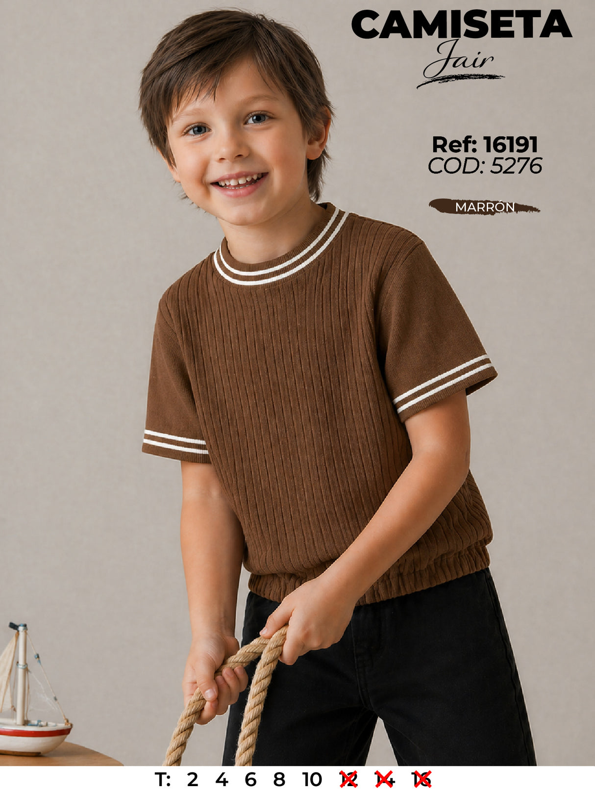 camibuso jair marron niño