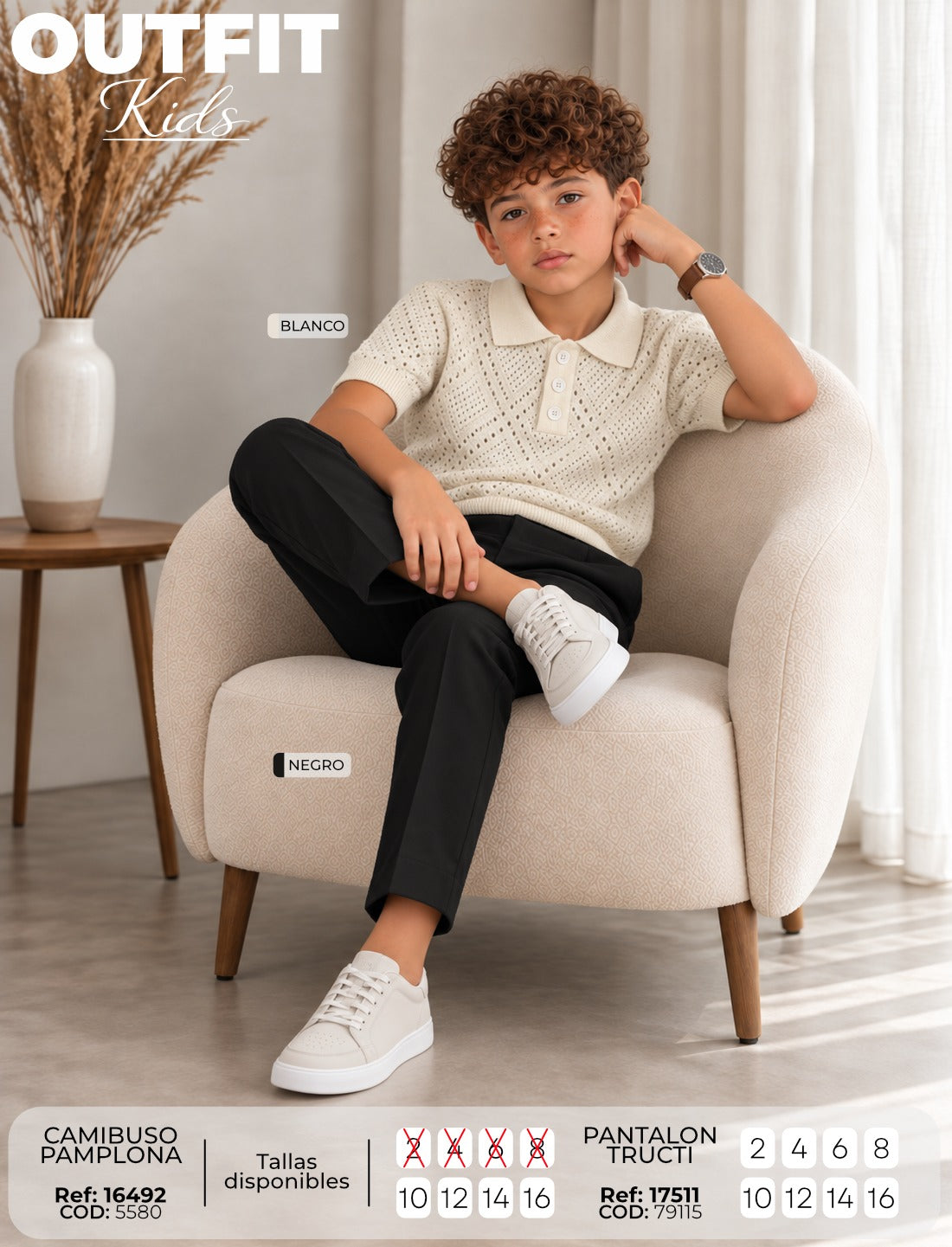 Outfit niño PAMPLONA BLANCO old money