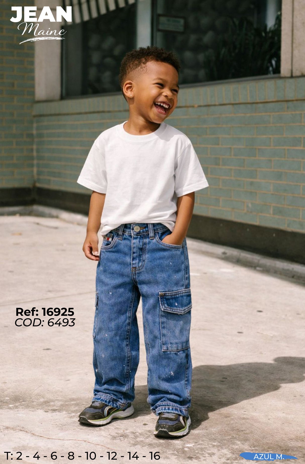 jean maine azul m niño