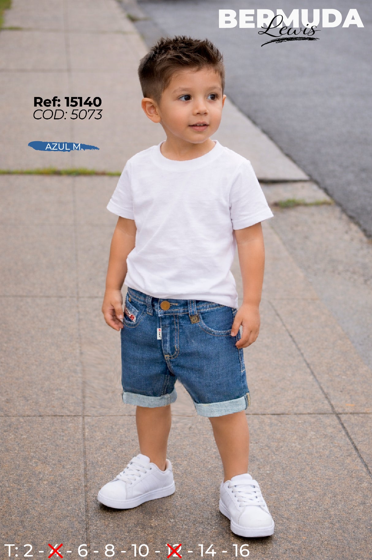 bermuda lewis azul m niño