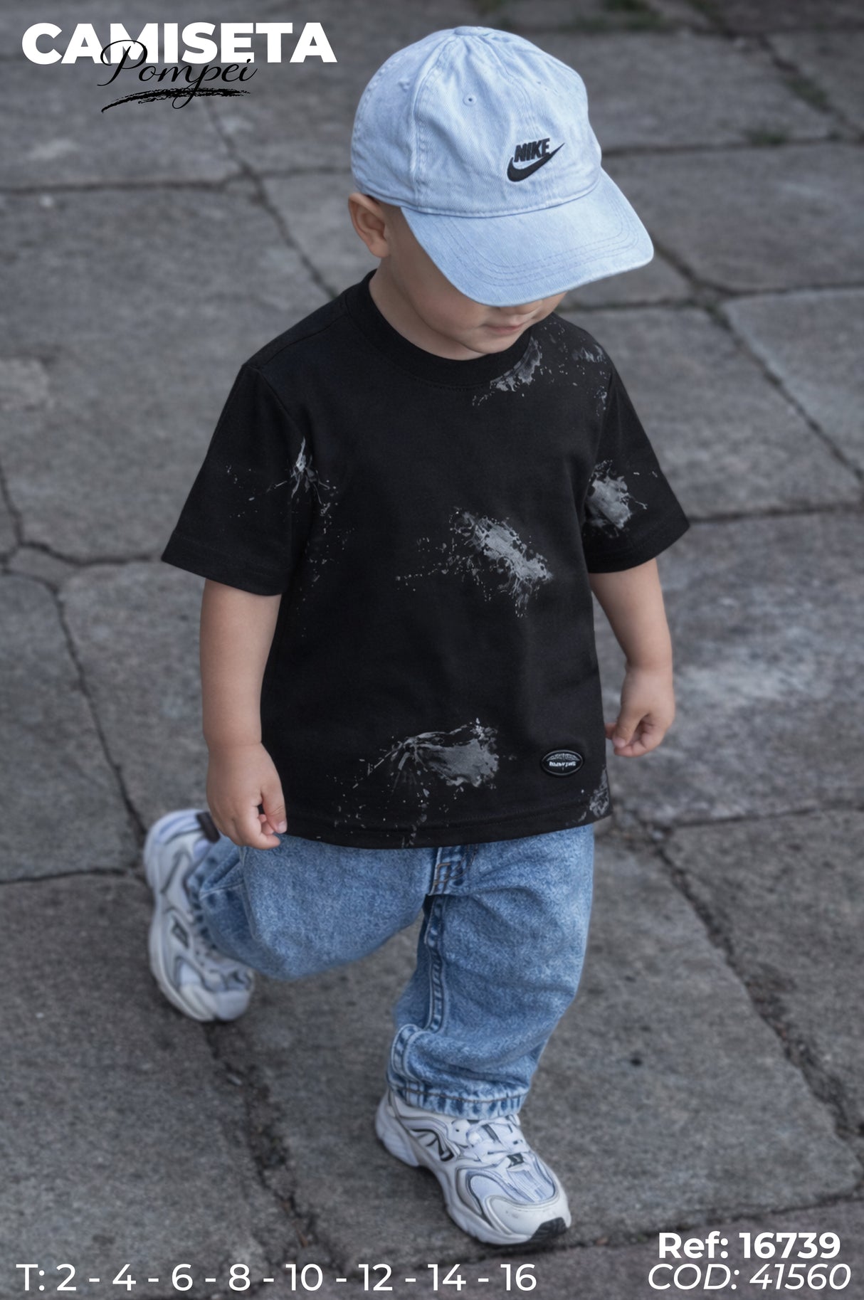 camiseta pompei niño