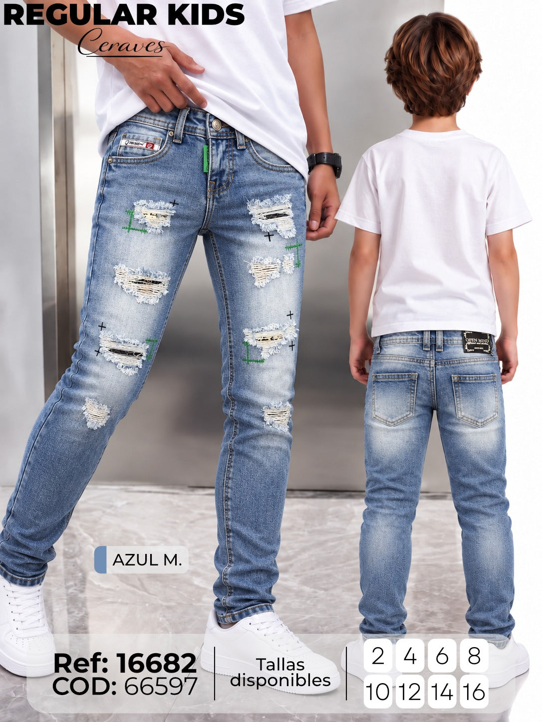 Jean regular Ceraves niño