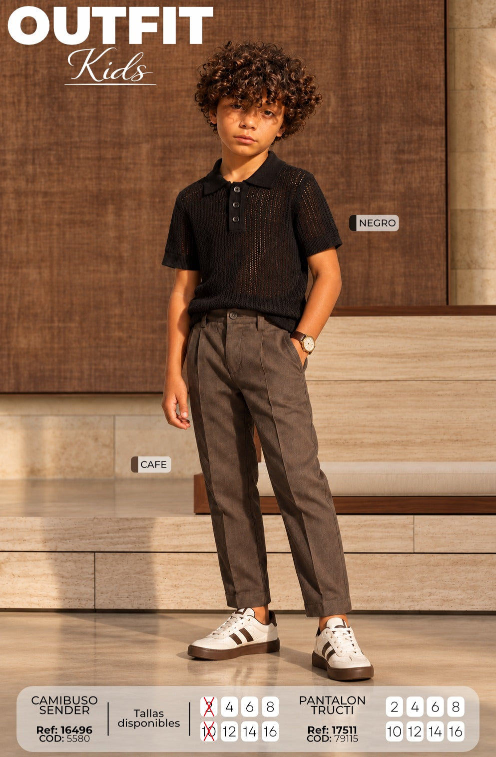 Outfit niño sender negro old money