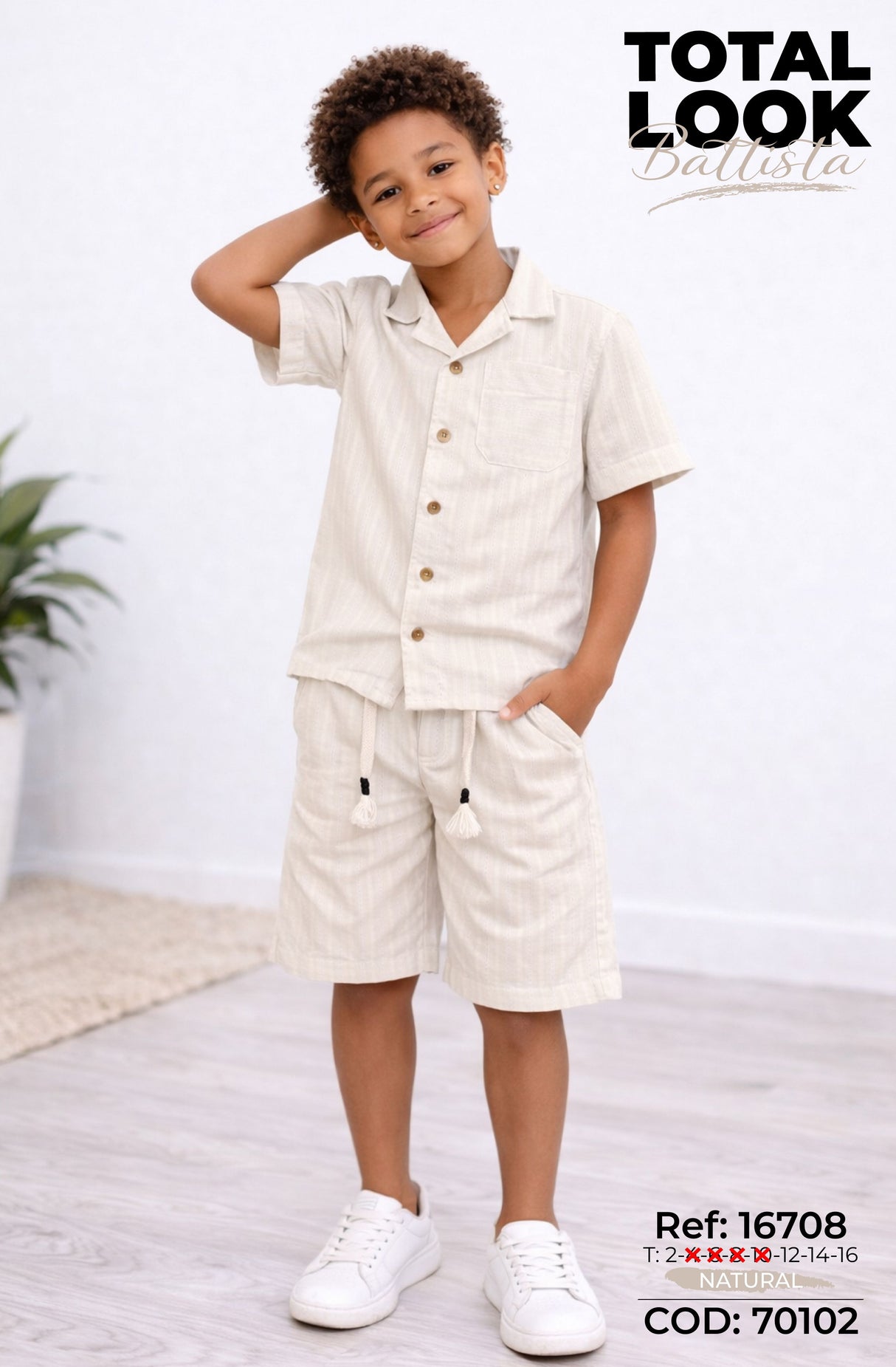 total look battista natural niño