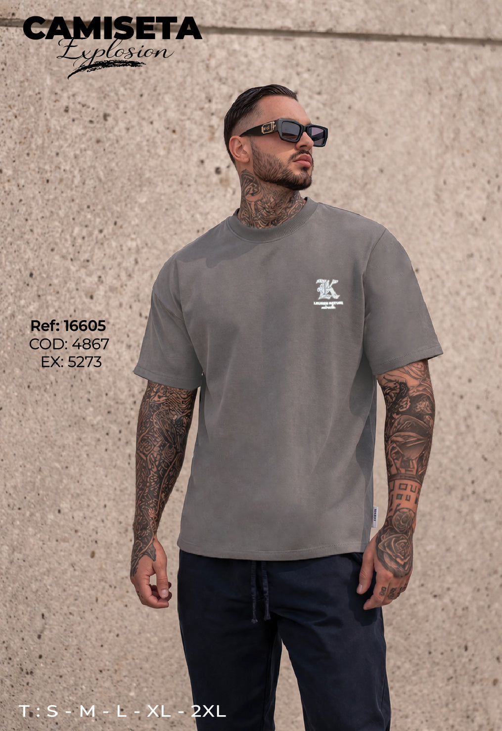 camiseta explosion hombre