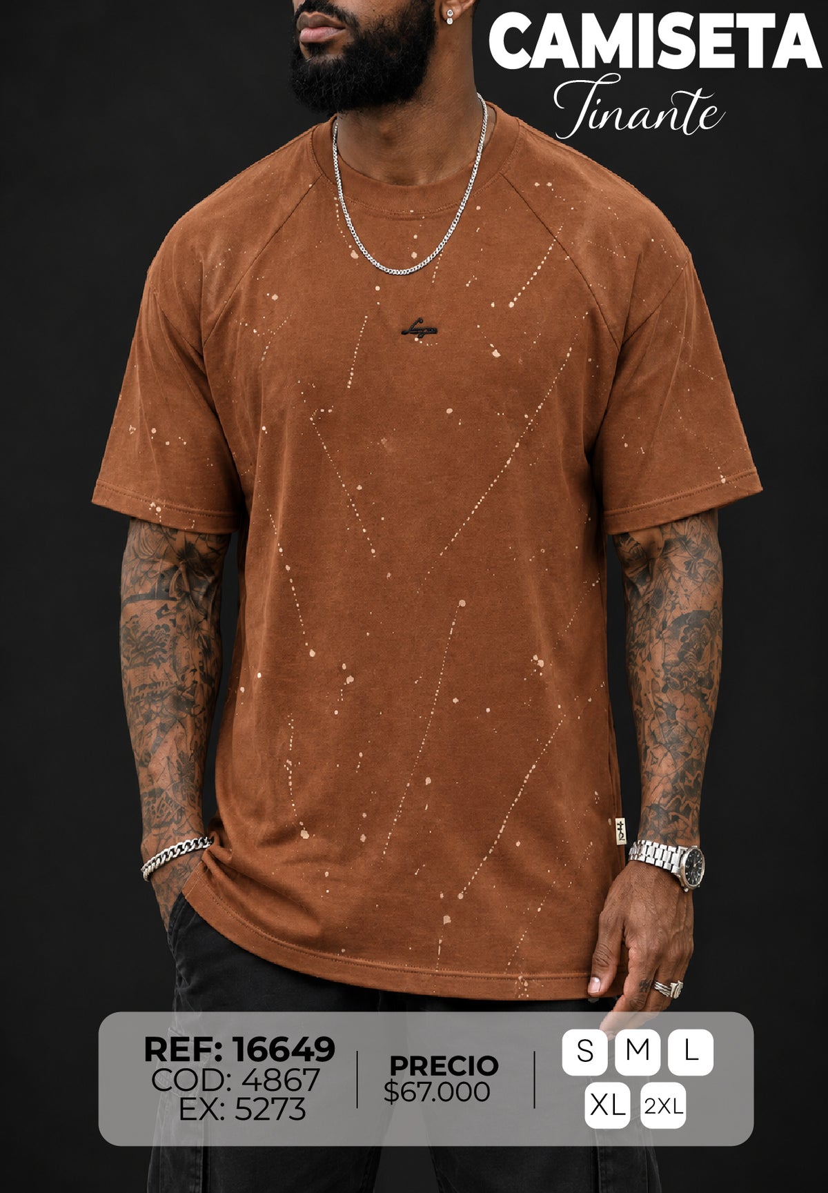 camiseta tinante hombre