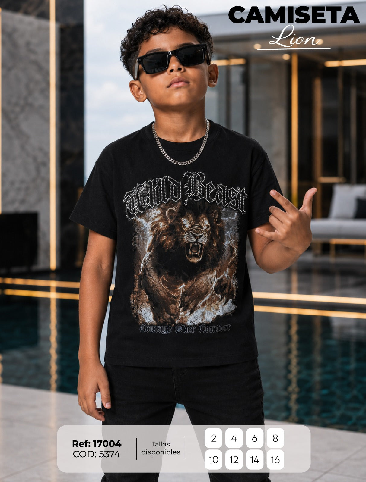 Camiseta lion niño