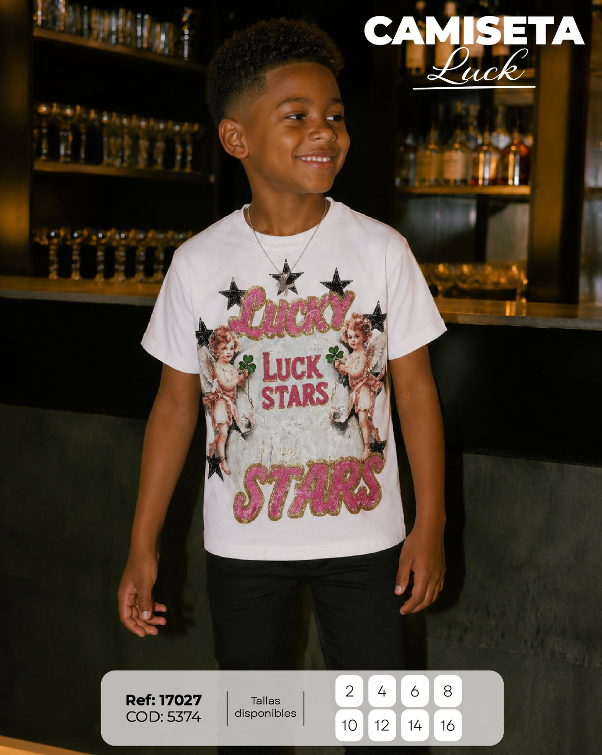 Camiseta luck niño