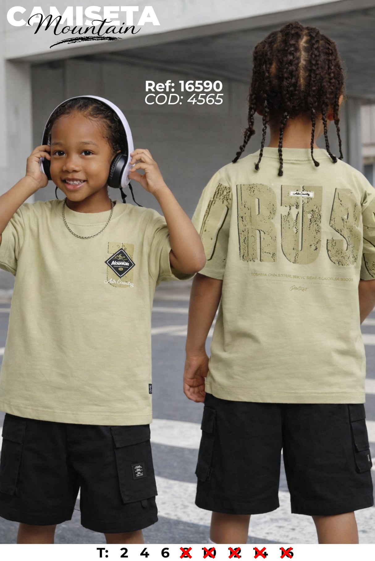camiseta mountain niño