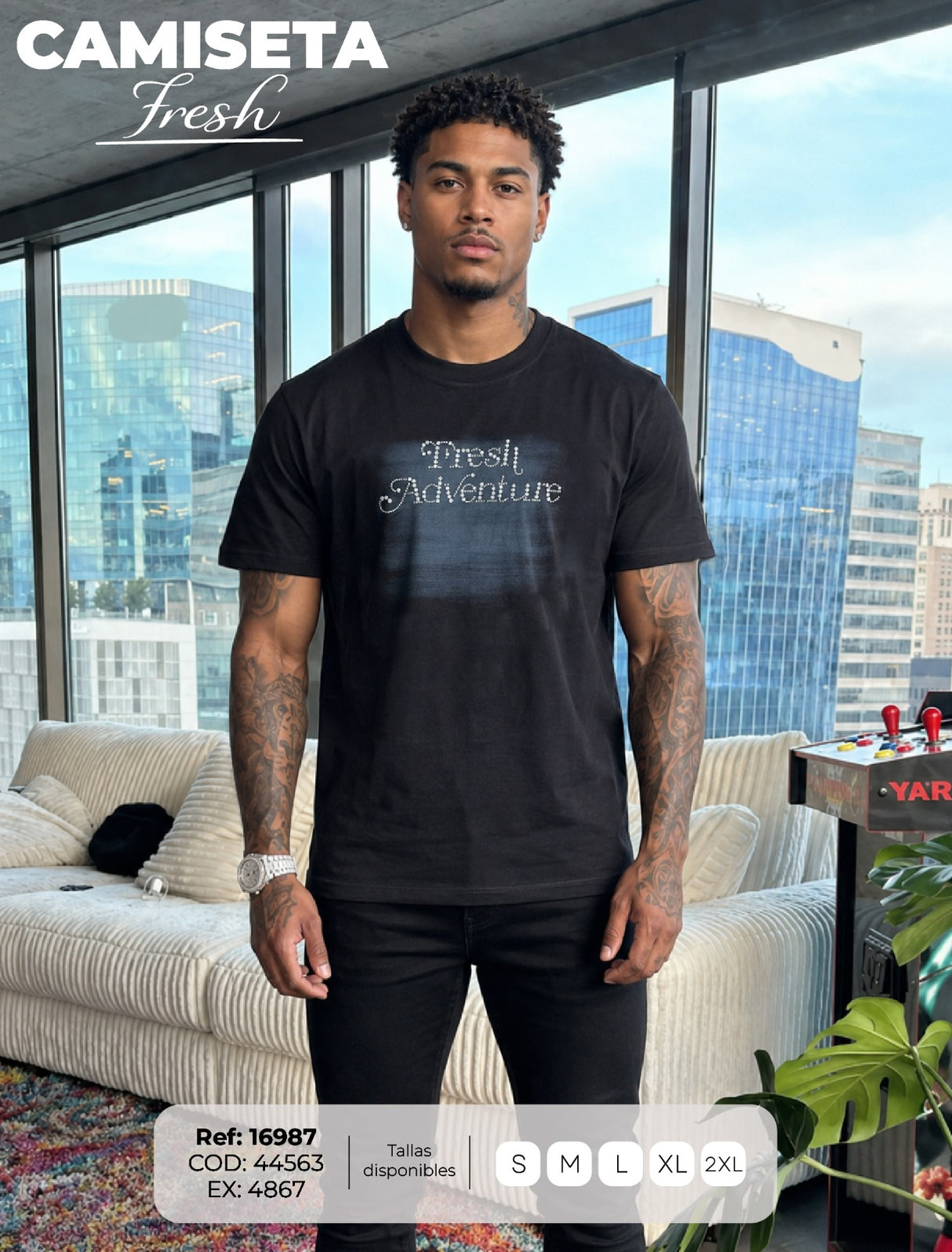 camiseta fresh hombre