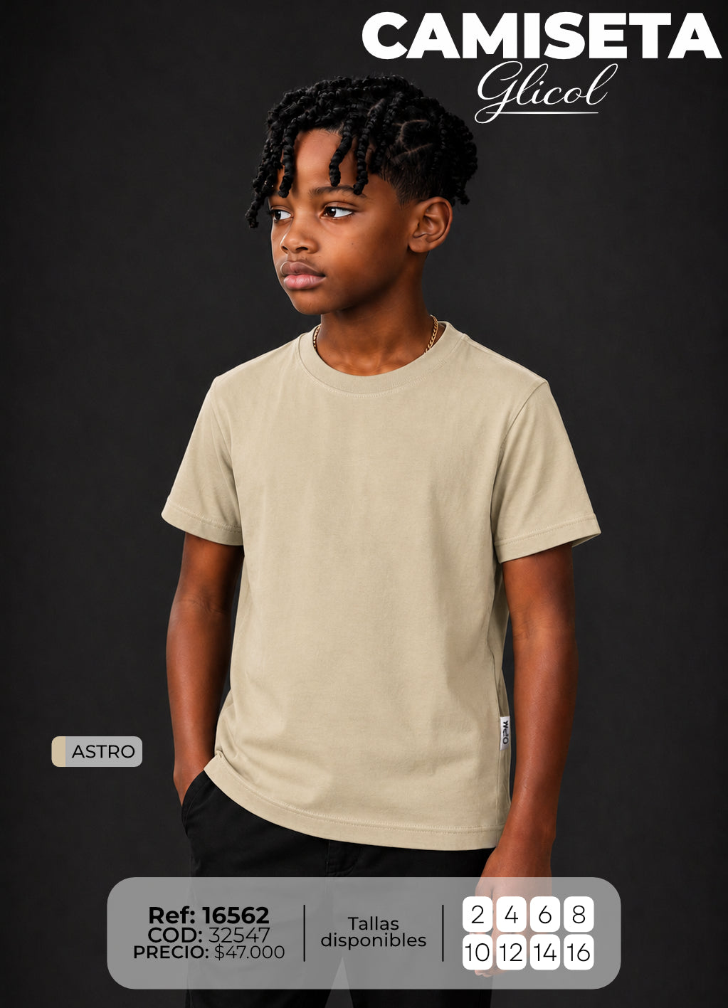 camiseta glicol astro niño