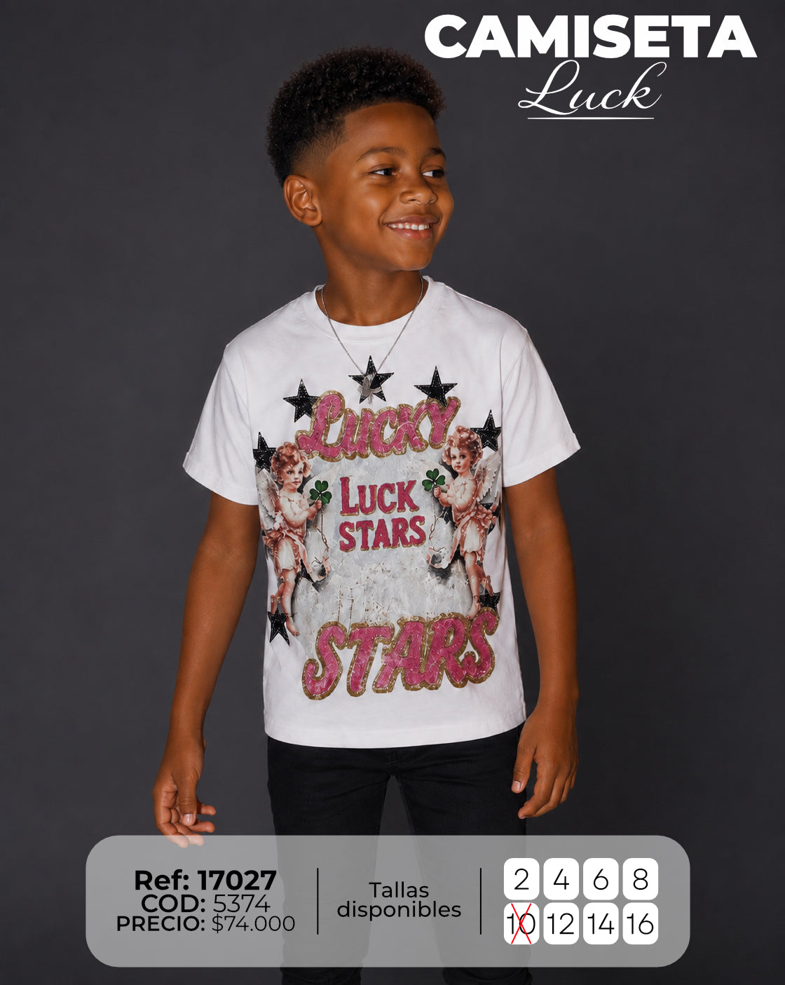Camiseta luck niño