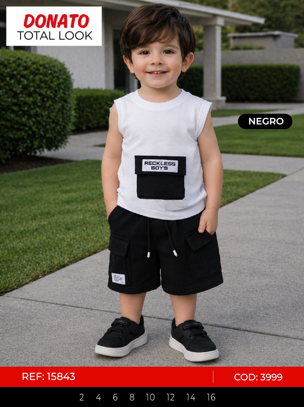 Total look donato negro outlet niño