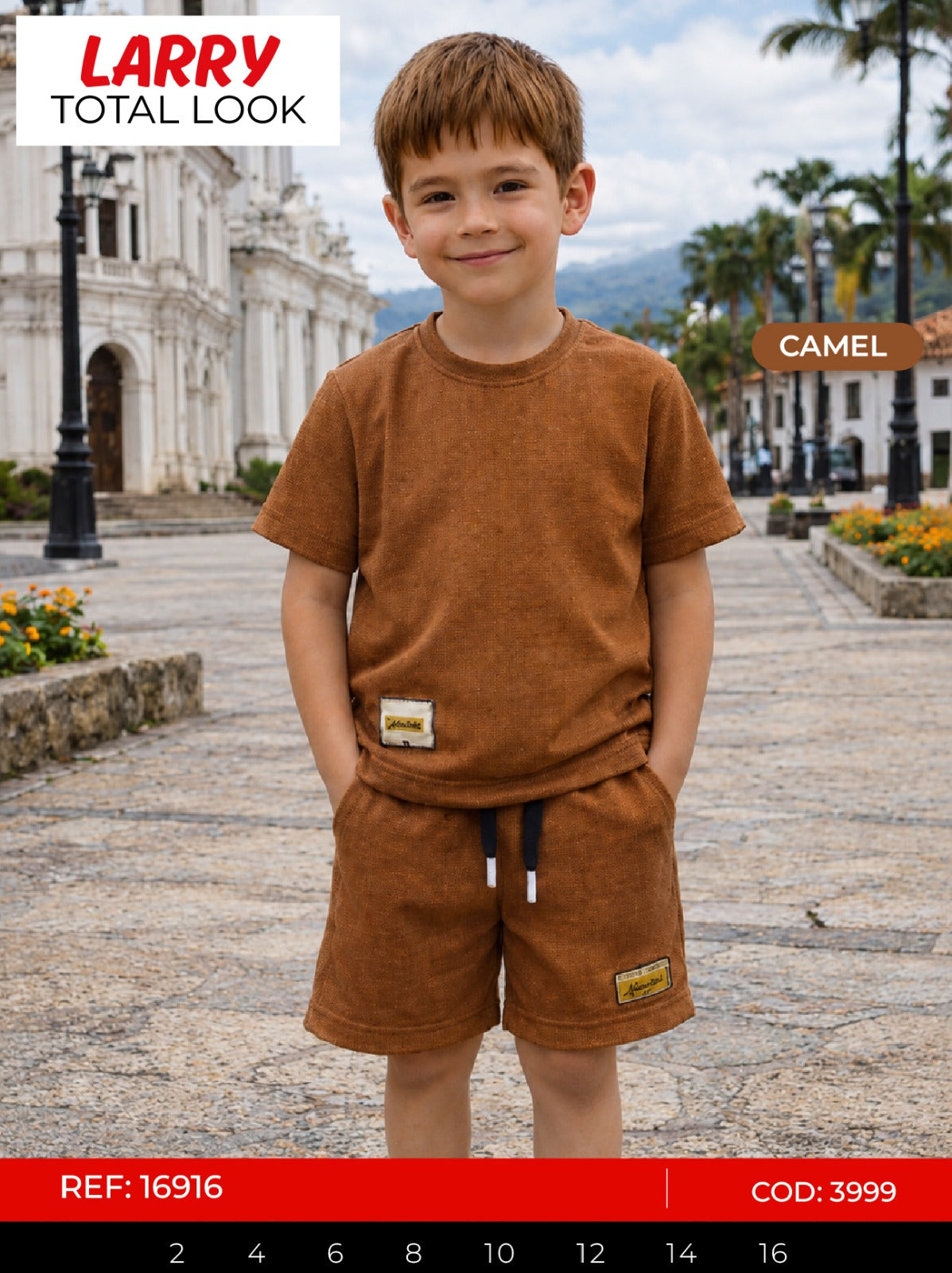 Total look larry camel niño outlet