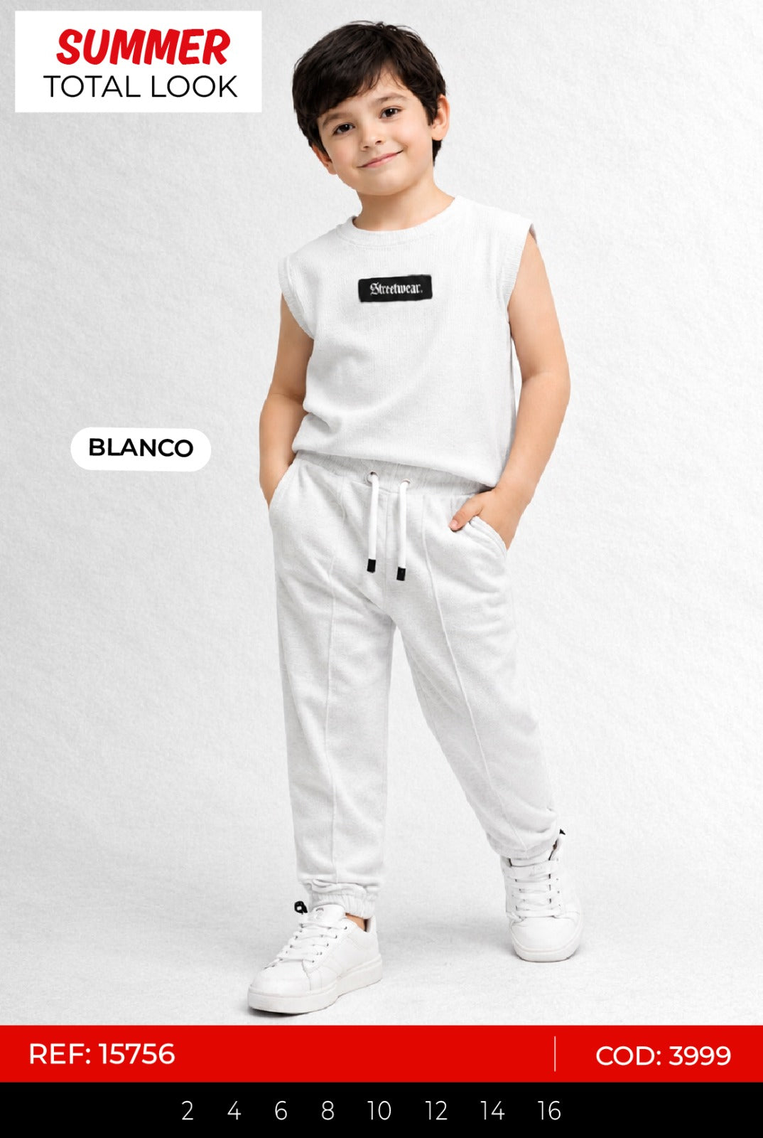 Total look summer blanco outlet niño