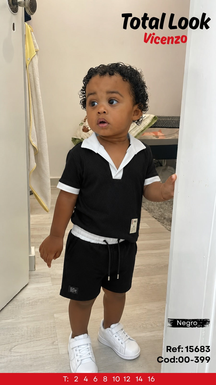 Total look vicenzo negro niño outlet