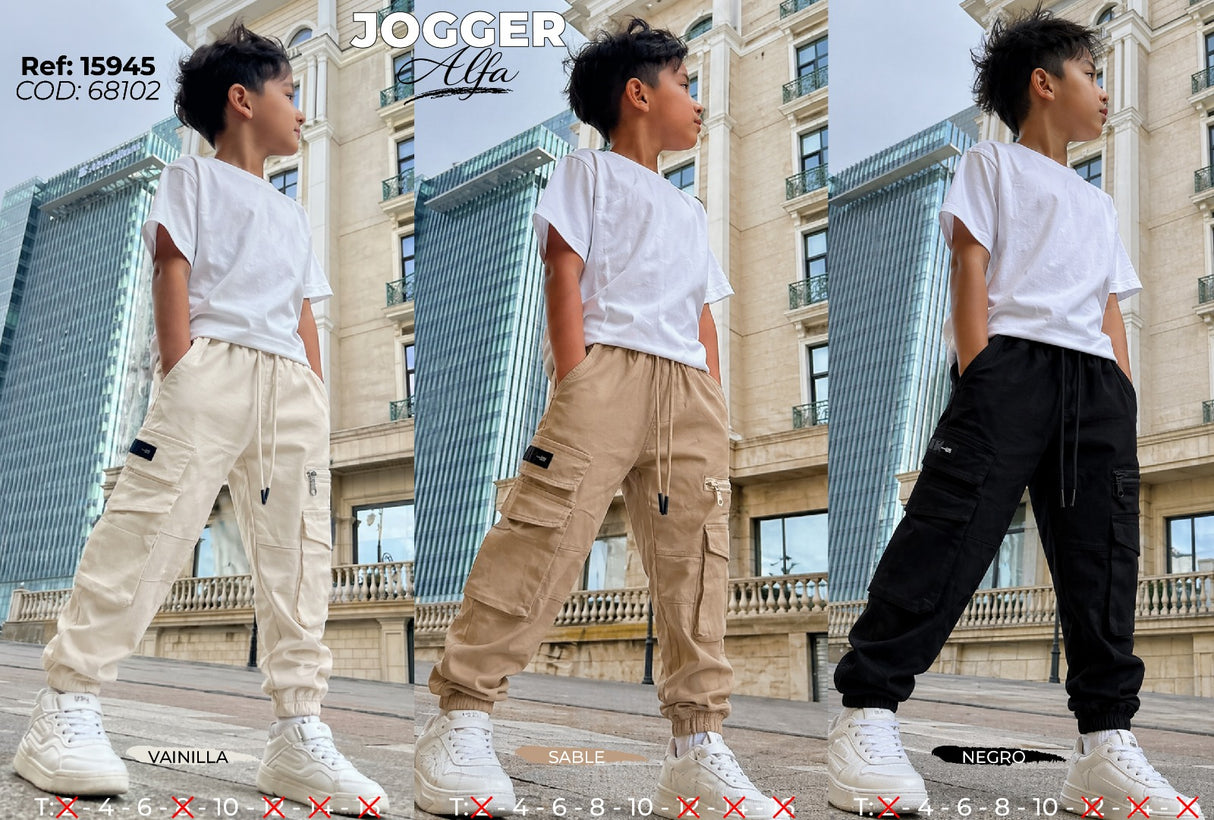 jogger alfa collage niño