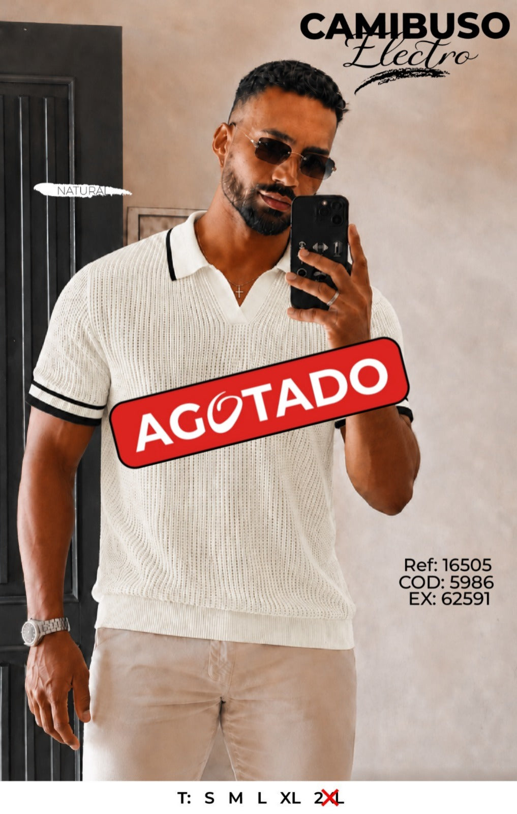 camibuso electro natural hombre