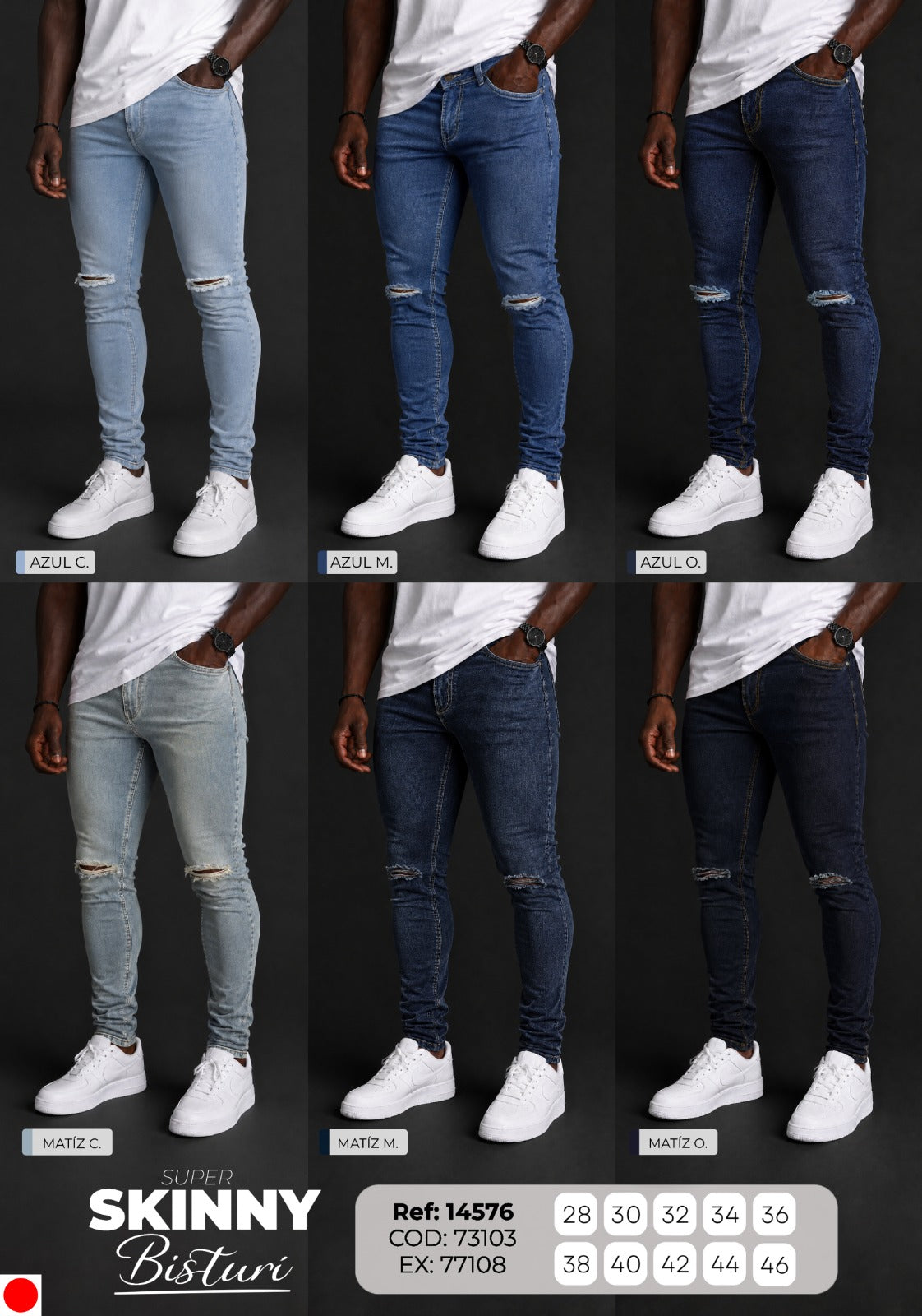 jean skinny bisturi collage hombre
