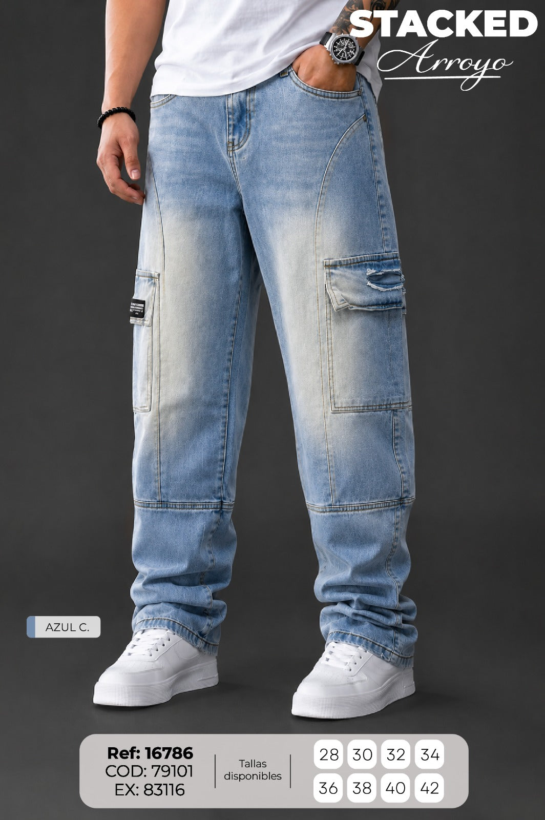 Jogger arrollo azul c. hombre