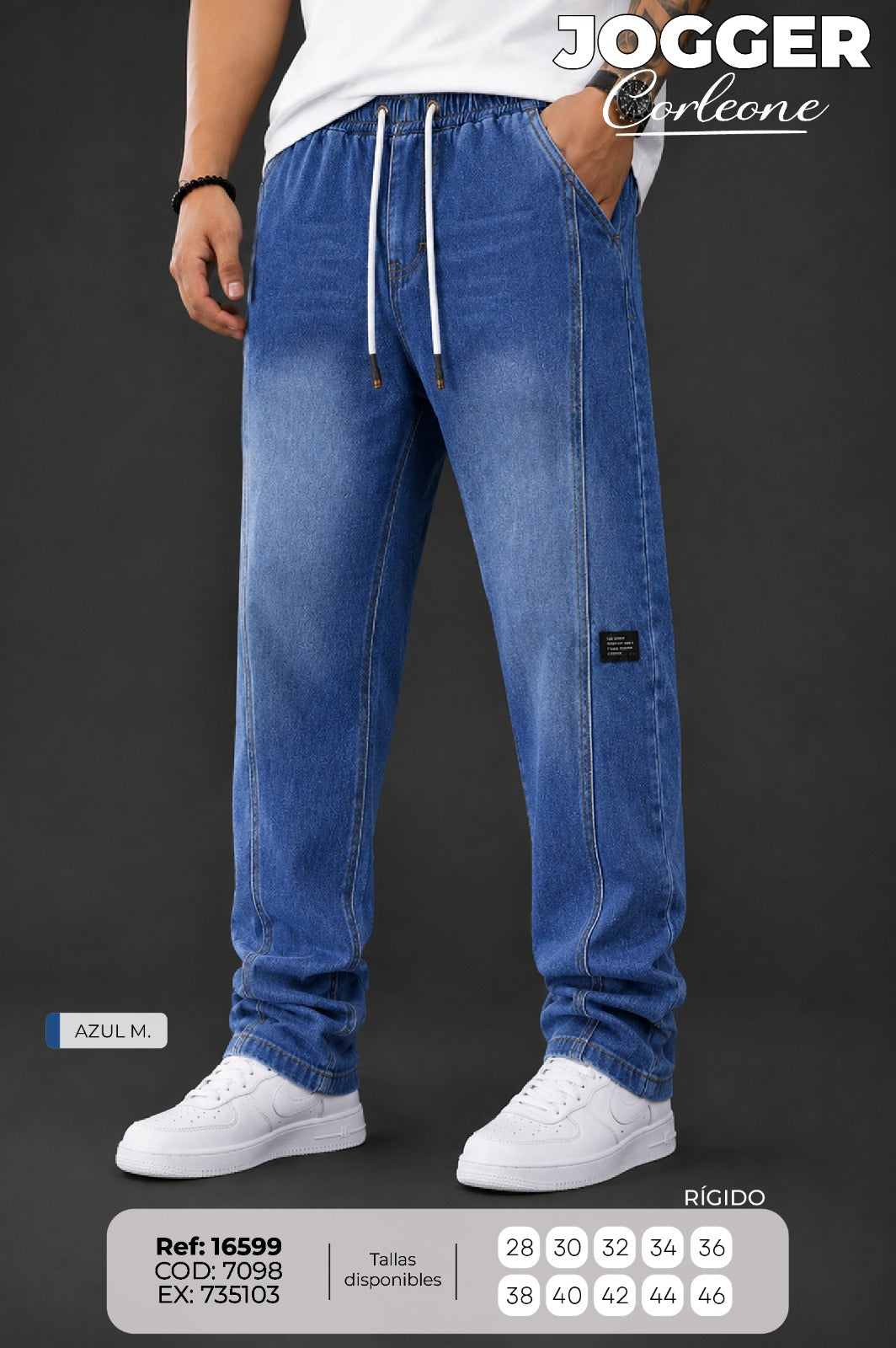 Jogger Corleone Azul M. Hombre