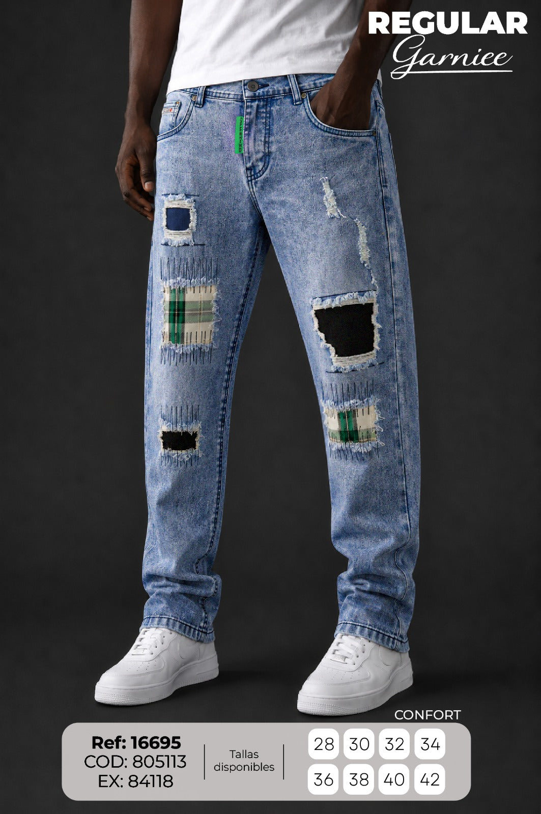 Jean regular Garniee hombre
