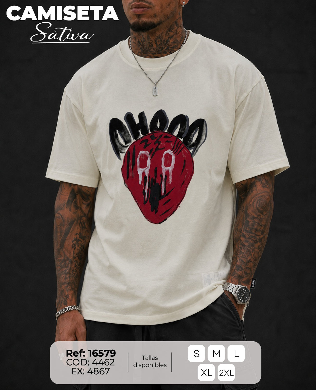 camiseta sativa hombre