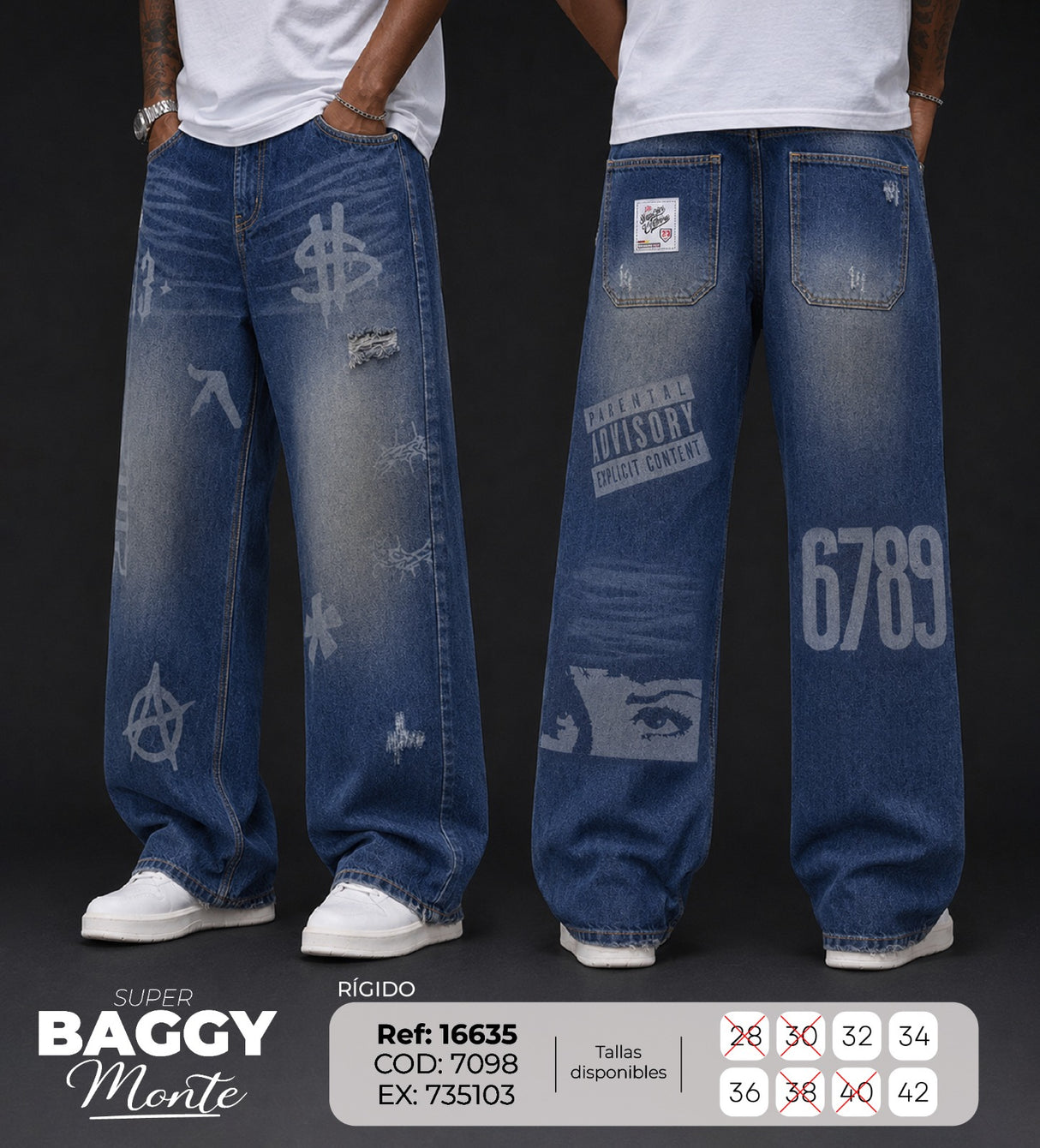jean baggy monte matiz m hombre