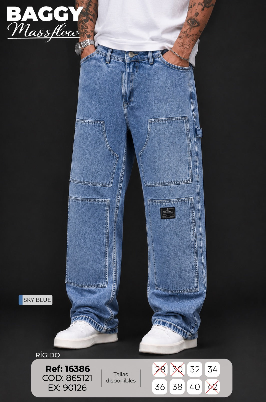 baggy Massflow skye b hombre