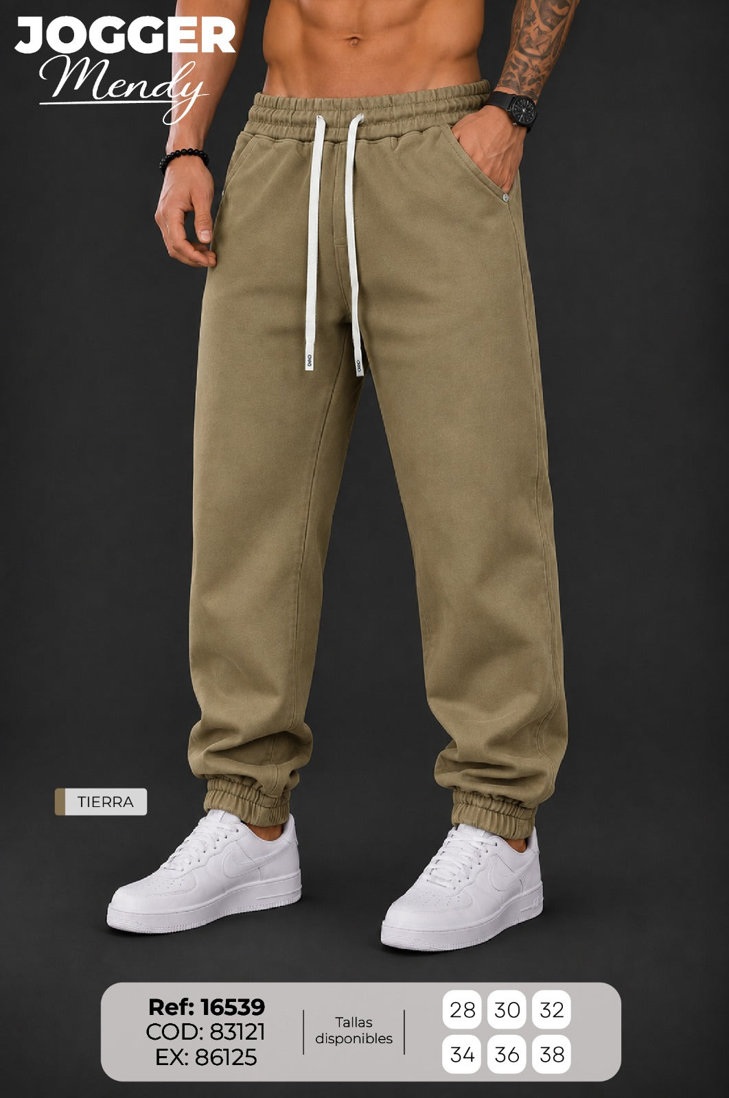 Jogger mendy tierra hombre