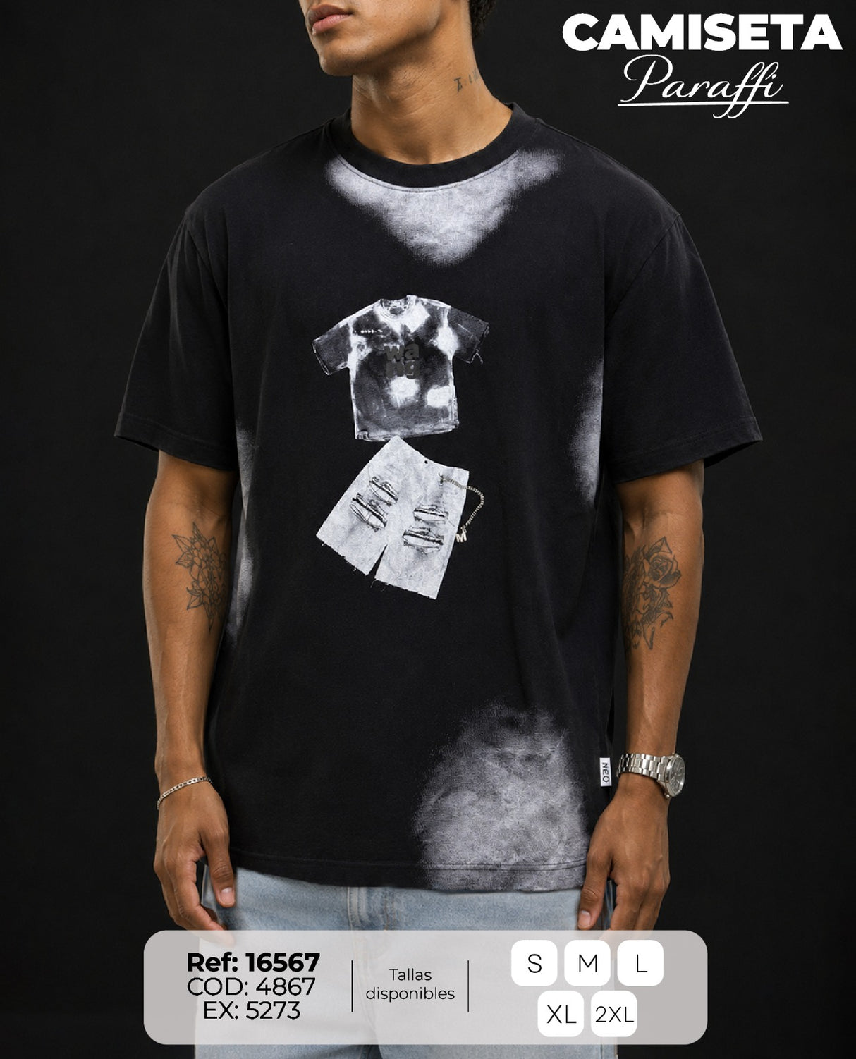 camiseta paraffi hombre