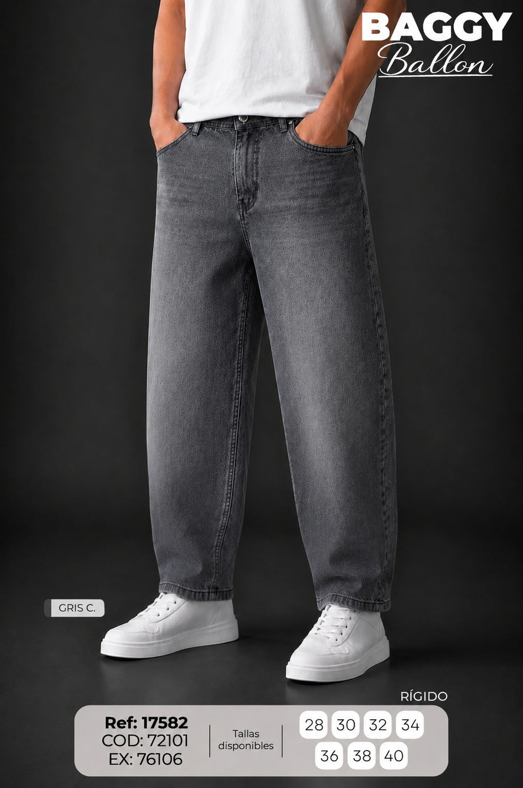 BAGGY Ballon Fit GRIS C.hombre