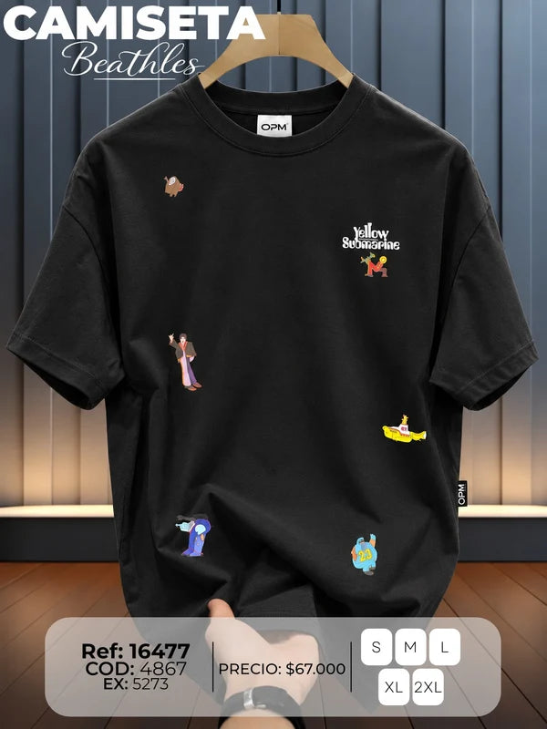 Camiseta beatles hombre hand