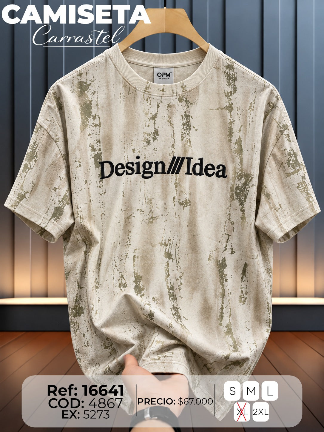 camiseta carrastel hombre