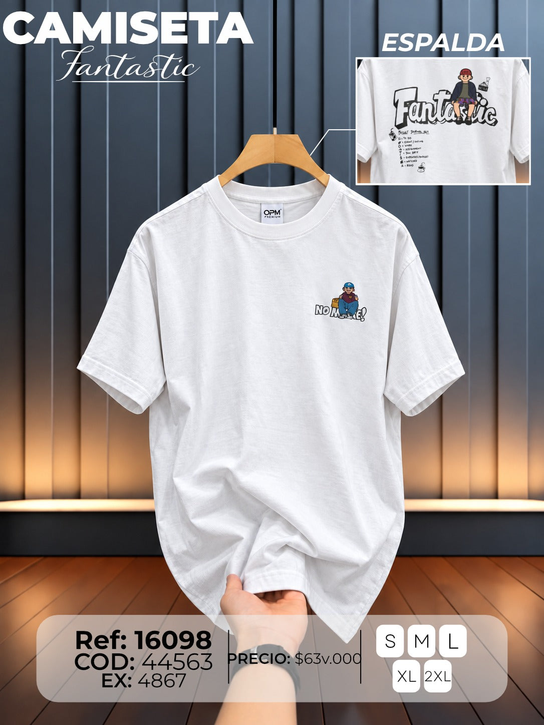 camiseta fantastic hombre