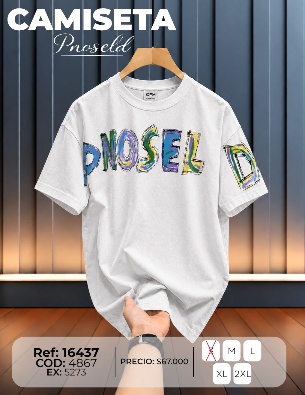 camiseta pnoseld hombre