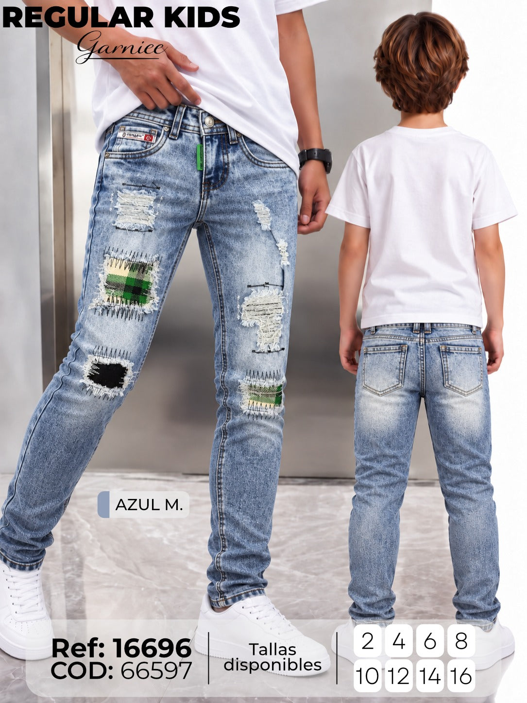 Jean regular Garniee niño