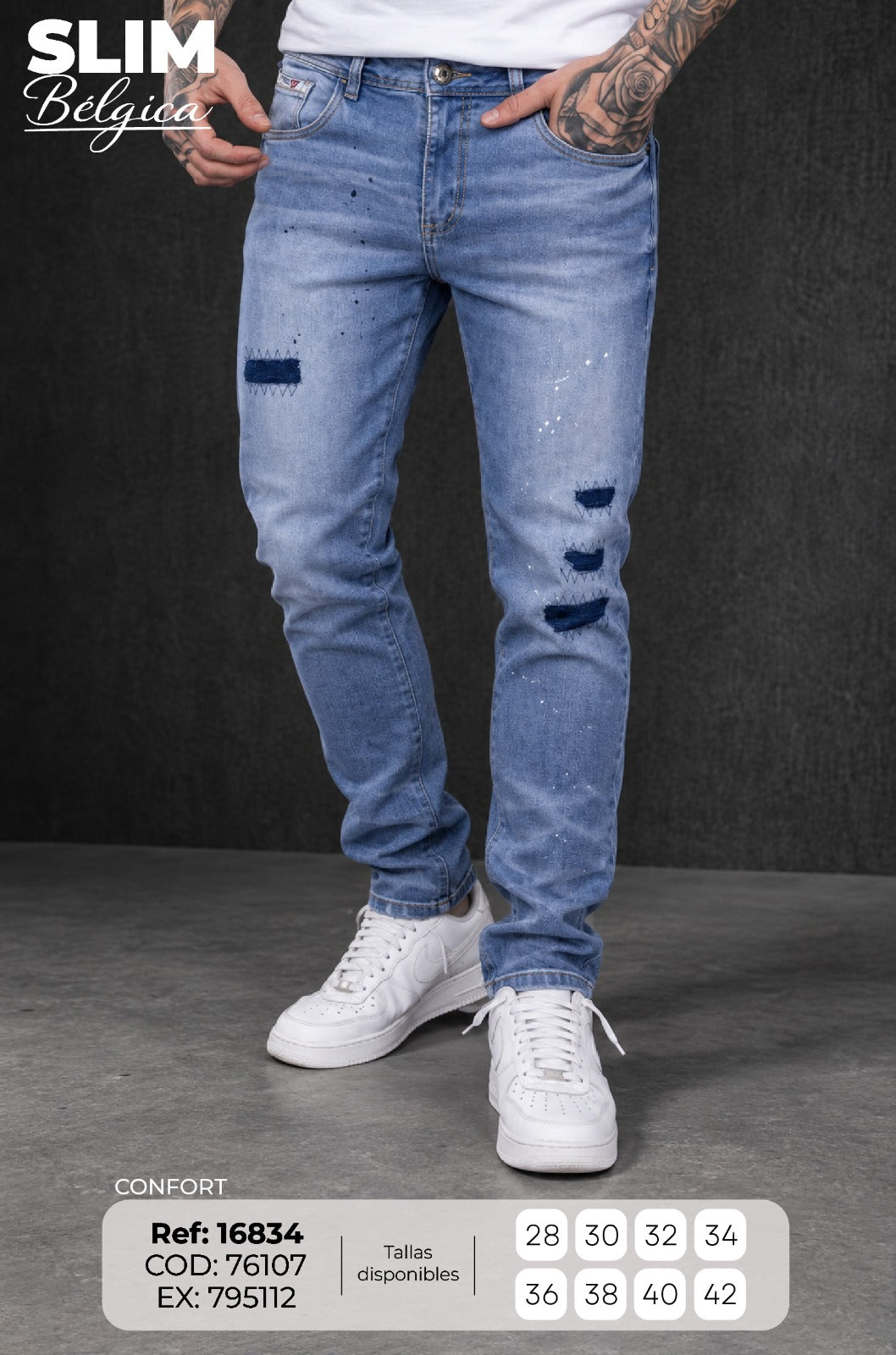 jean slim belgica hombre