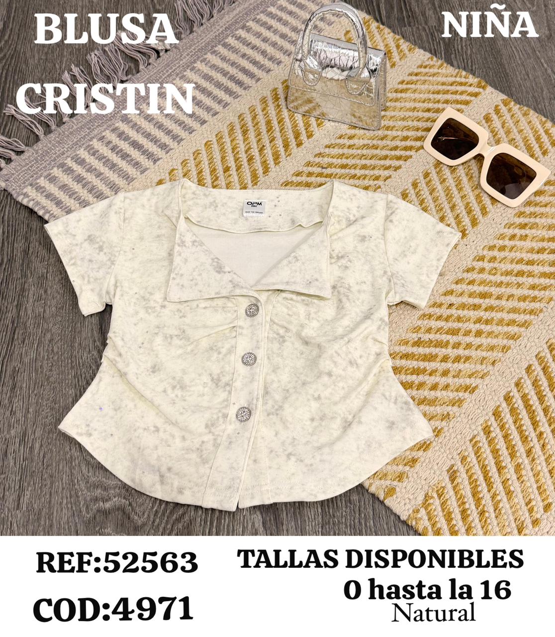blusa cristin natural niña