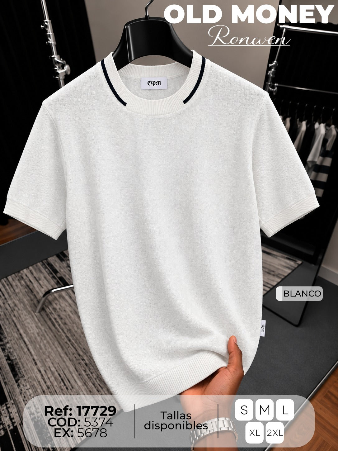 camibuso hombre ronwen blanco