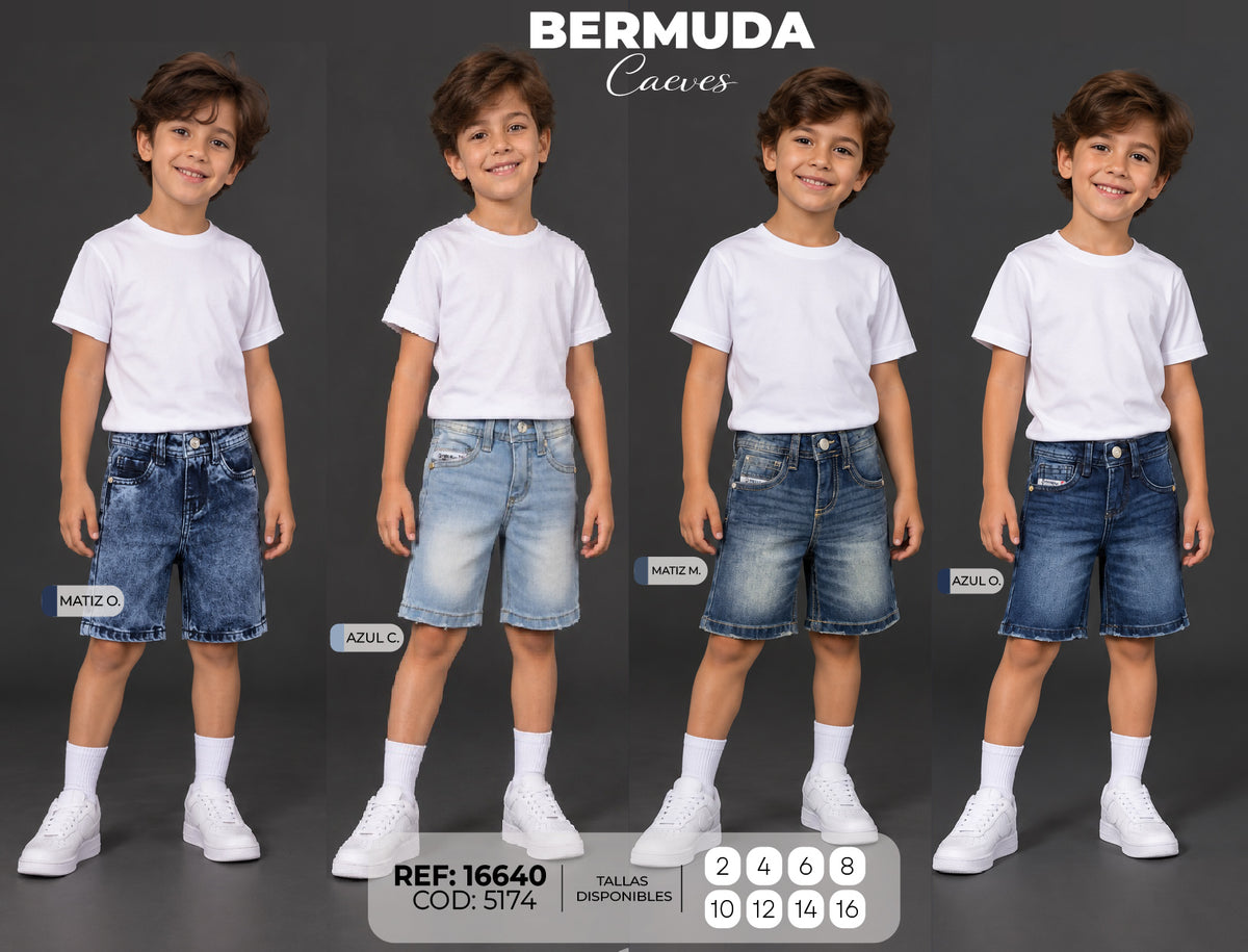 Bermuda caeves collage azulez niño