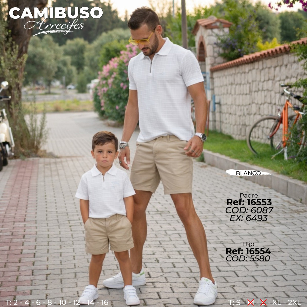 Camibuso Arrecifes Padre E Hijo Blanco