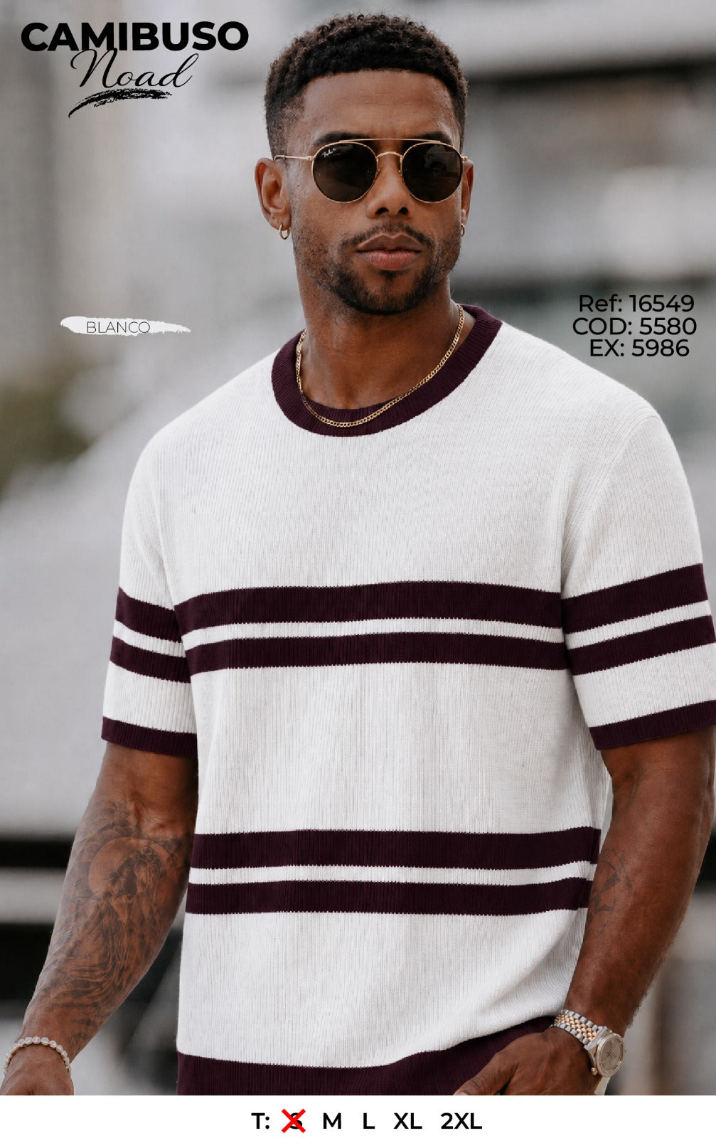 camibuso noad blanco hombre