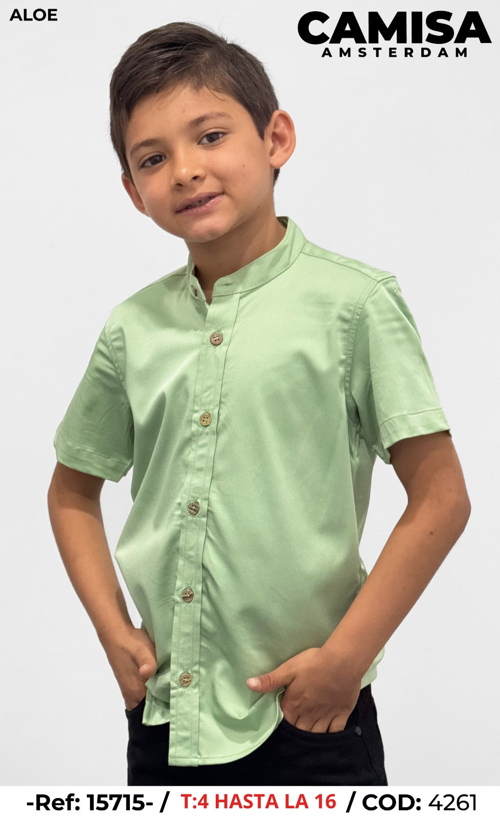 camisa amsterdam aloe niño