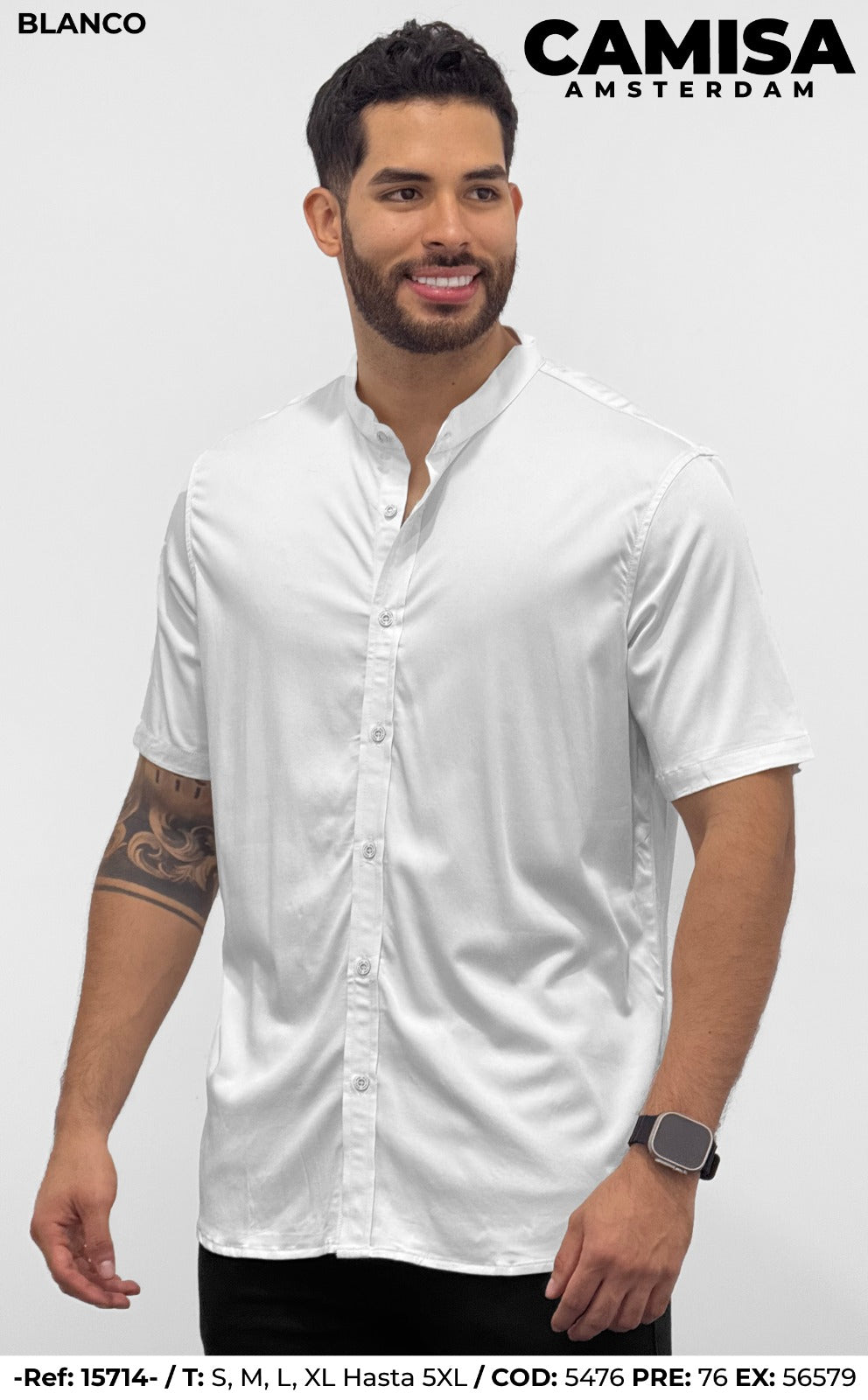 camisa amsterdam blanco hombre