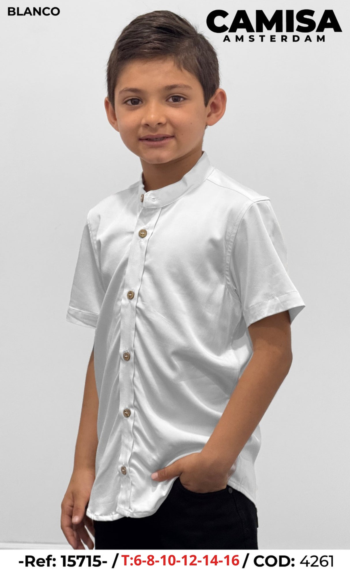 camisa amsterdam blanco niño