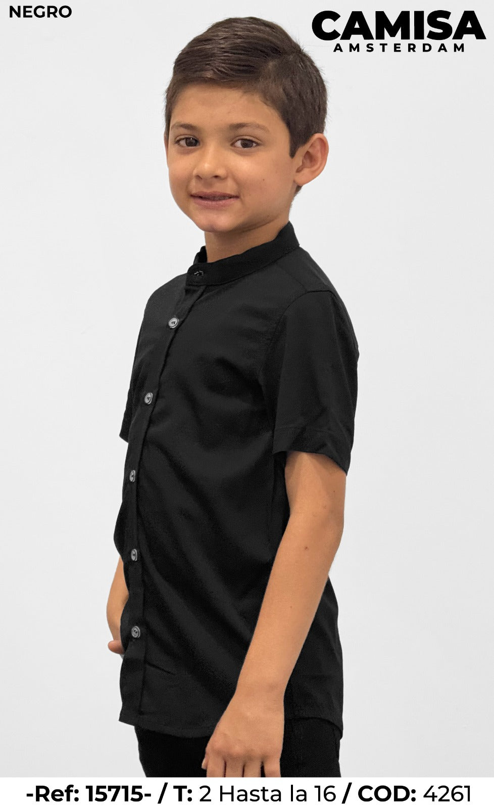 camisa amsterdam negro niño